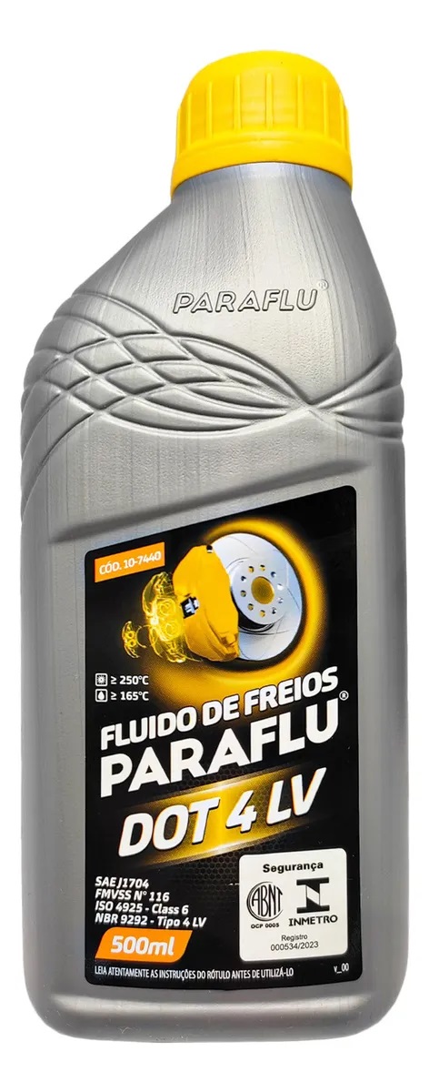Fluido de freios dot4 500ml (amarelo) lv - 10-7440